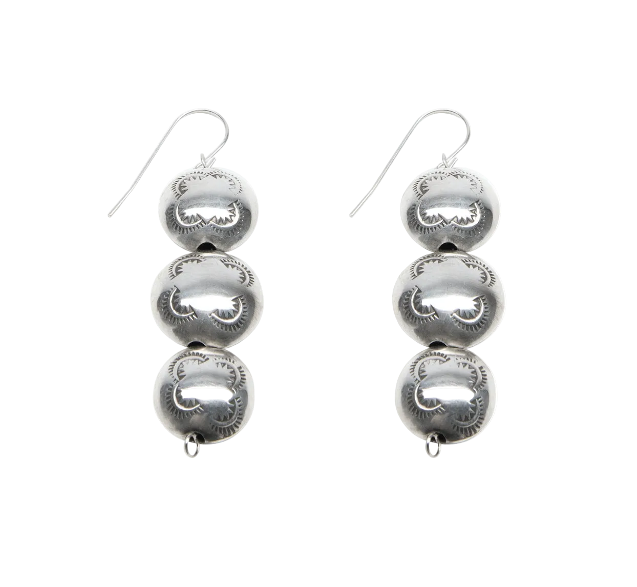 Dineh - Navajo Pearl Coin Earrings