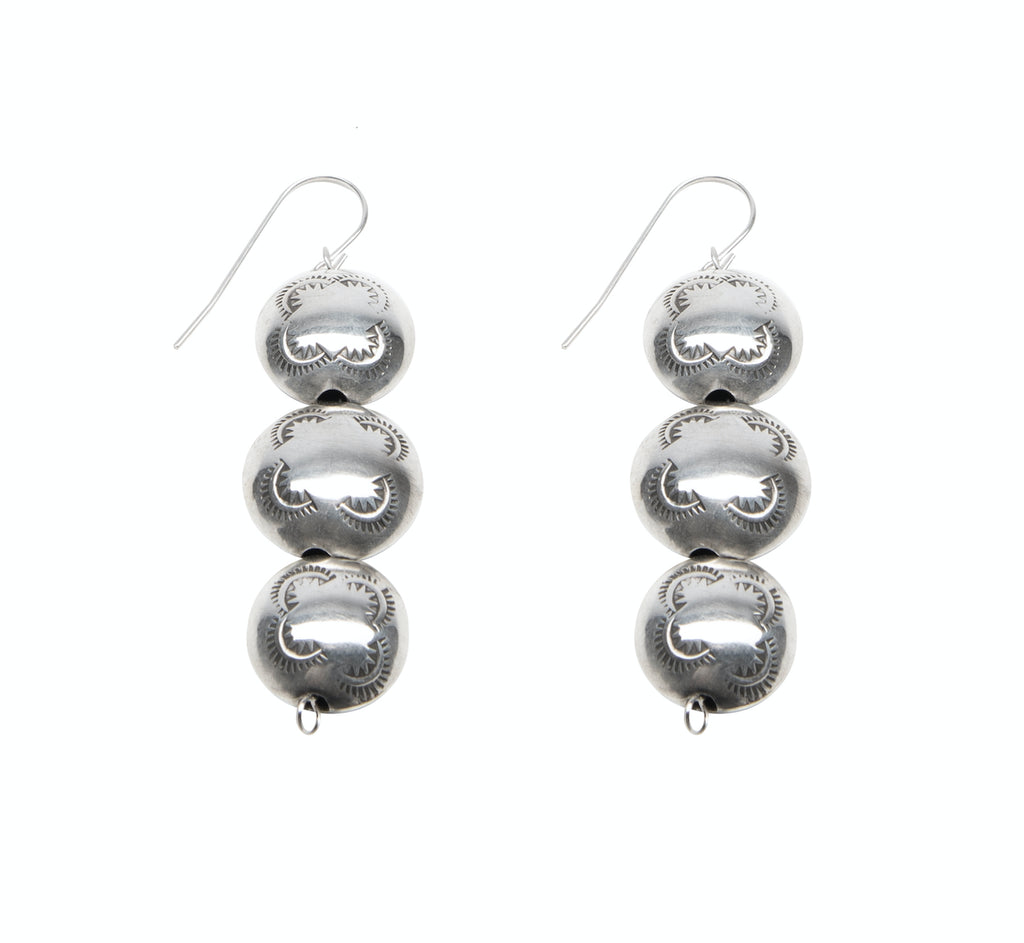 Dineh - Navajo Pearl Coin Earrings