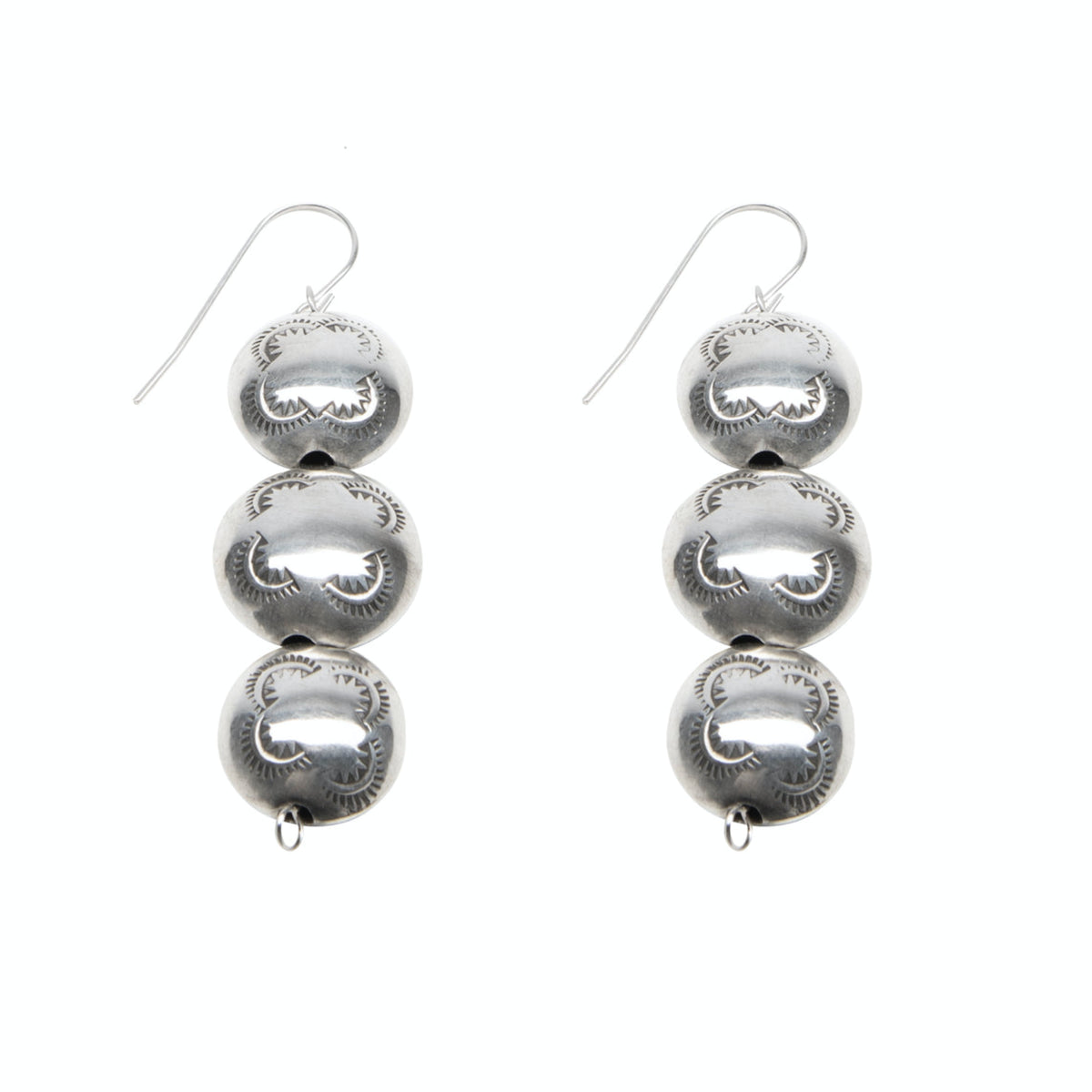 Dineh - Navajo Pearl Coin Earrings