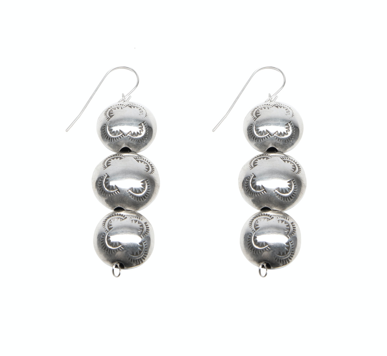 Dineh - Navajo Pearl Coin Earrings