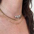 Dineh - Triple Navajo pearl Coin Necklace