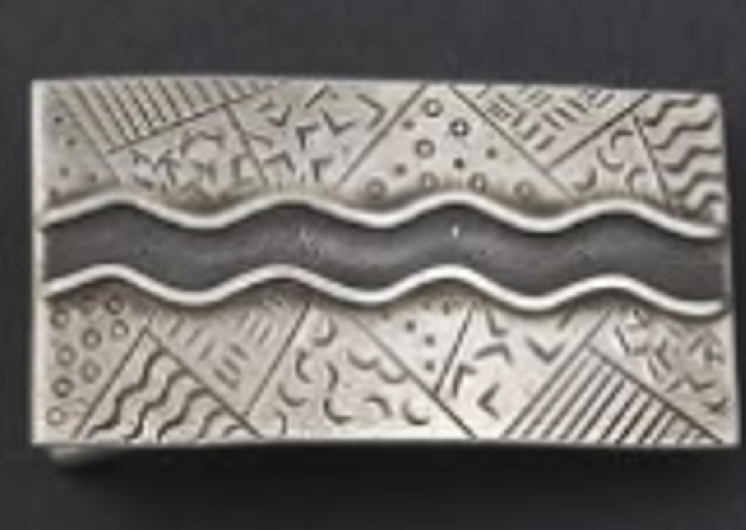 Sterling Silver Stamped Buckle
