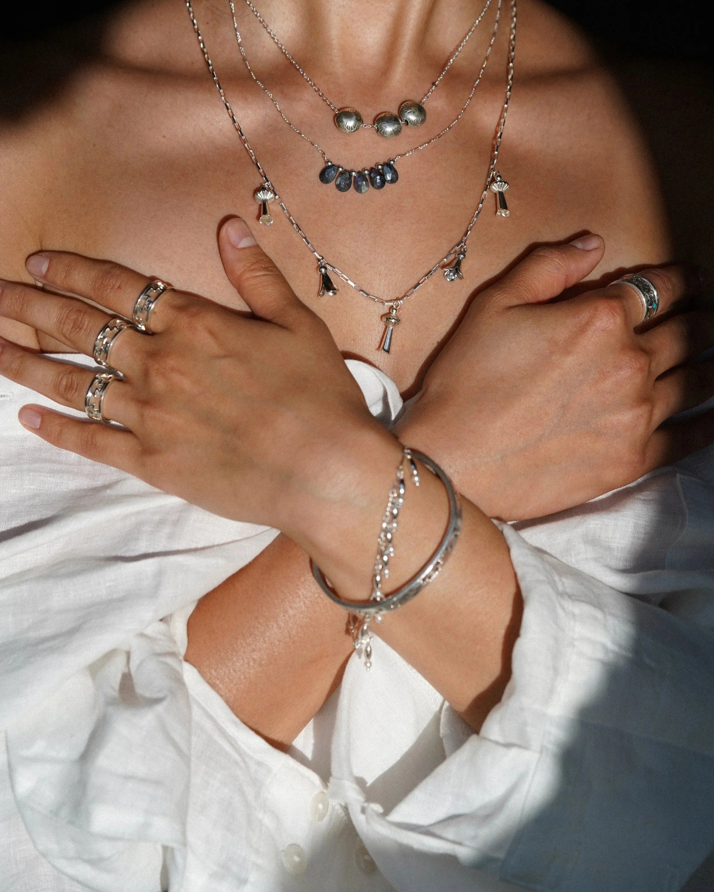 Dineh - Squash Blossom Charm Necklace
