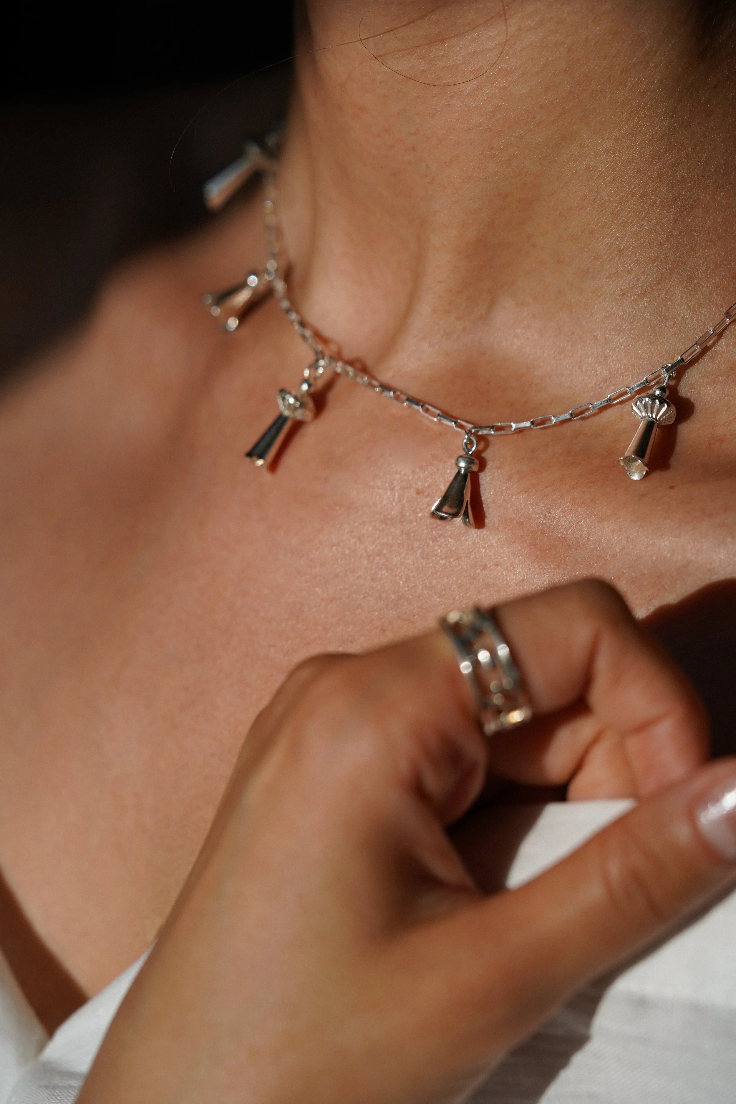 Dineh - Squash Blossom Charm Necklace