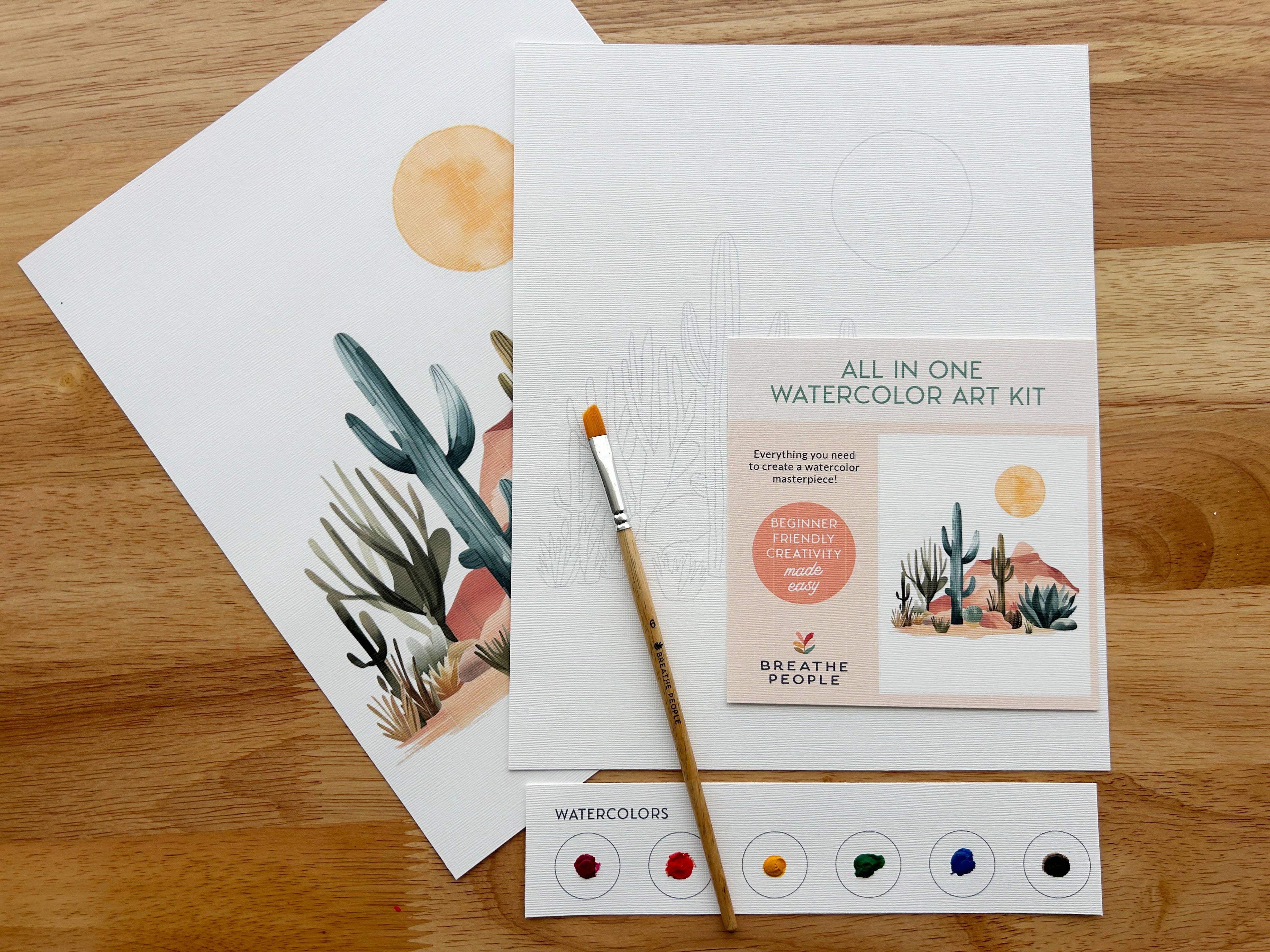 All-In-One Beginner Watercolor Paint Set - Desert Landscape
