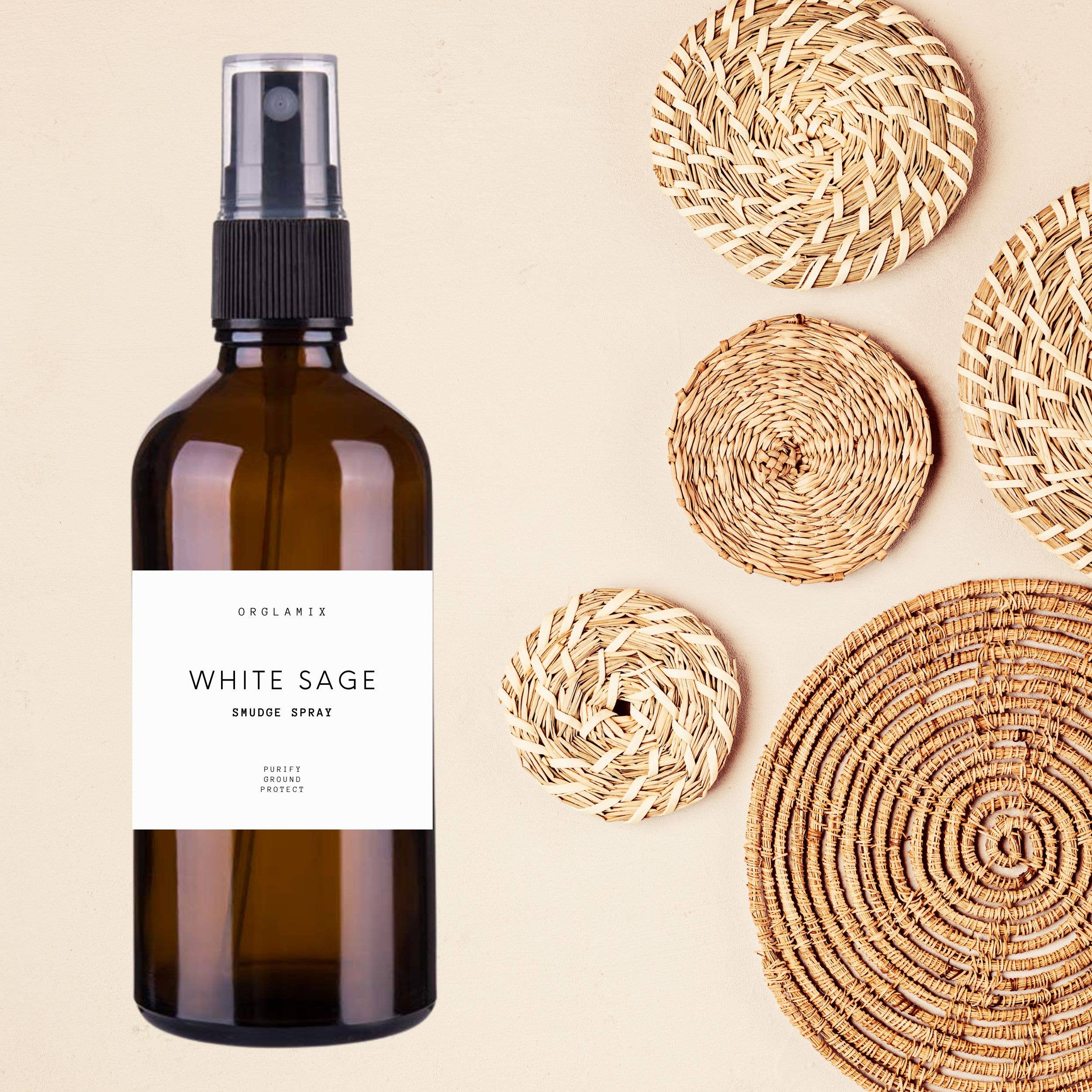 White Sage Smudge Spray | Clear Crystals, Space, Objects