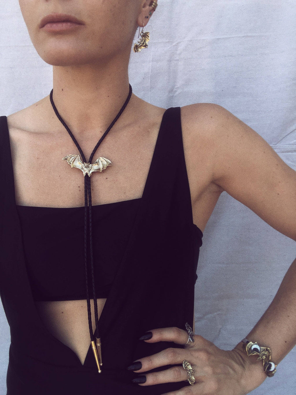 Bat Bolo Tie - Lesser Long-Nosed Bat