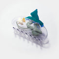 Narcissus Claw - White Flower Hummingbird Acetate Hair Clip