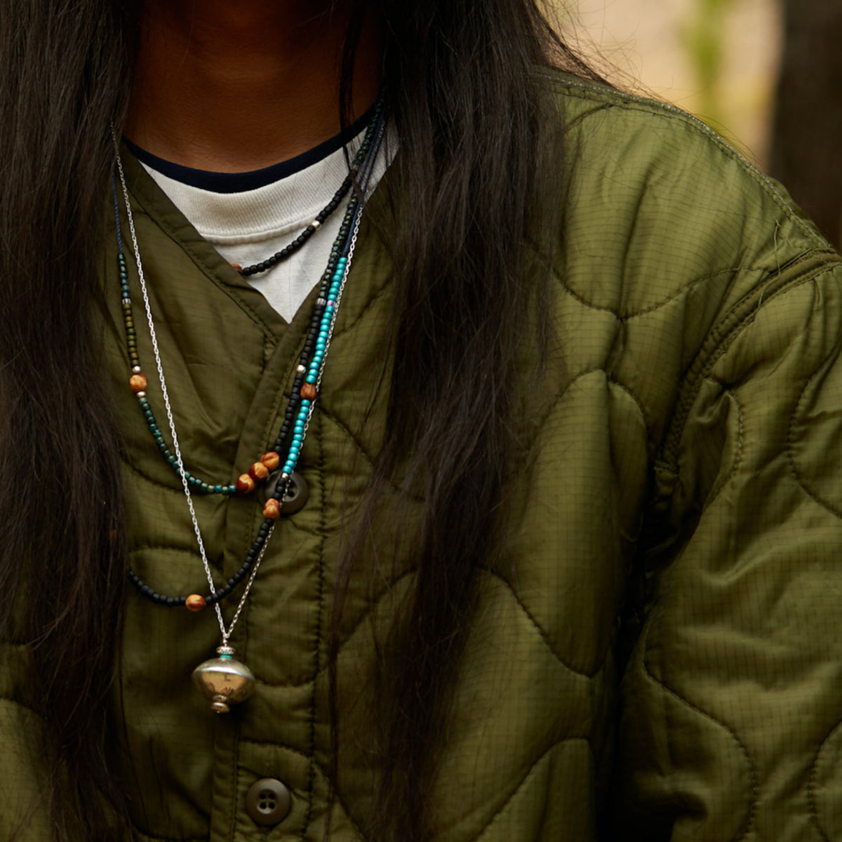Dineh - Window Rock Cedar Bead Necklace