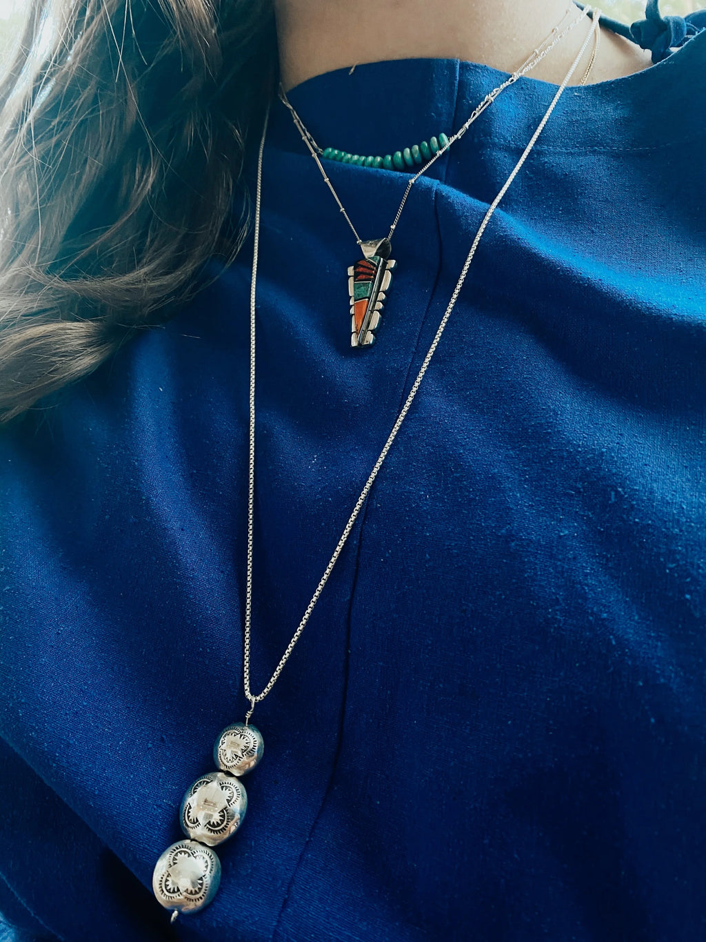 Dine - Navajo Pearl Coin Necklace