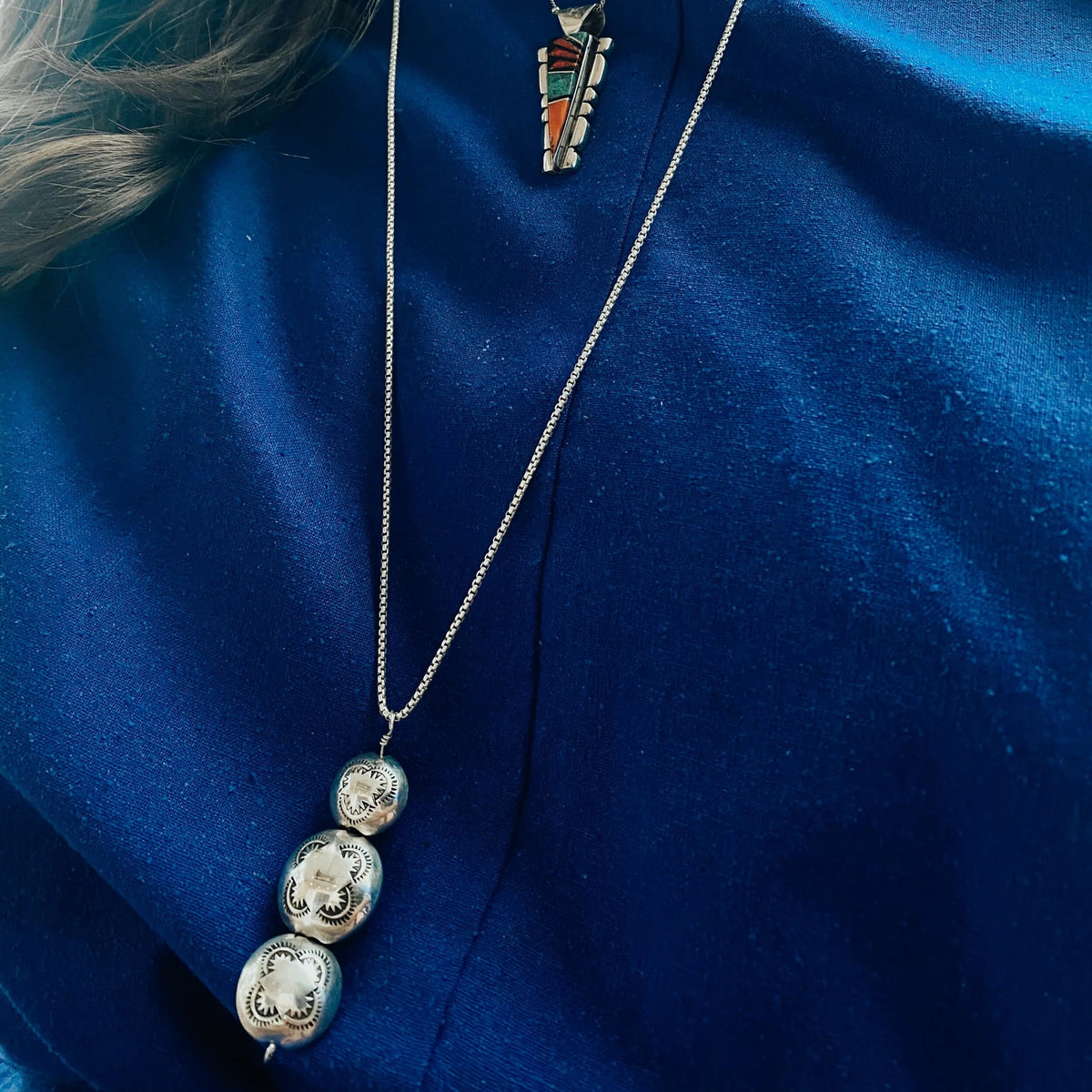 Dine - Navajo Pearl Coin Necklace