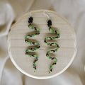 Aphrodite - Beaded Earrings with Snake-Inspired Design