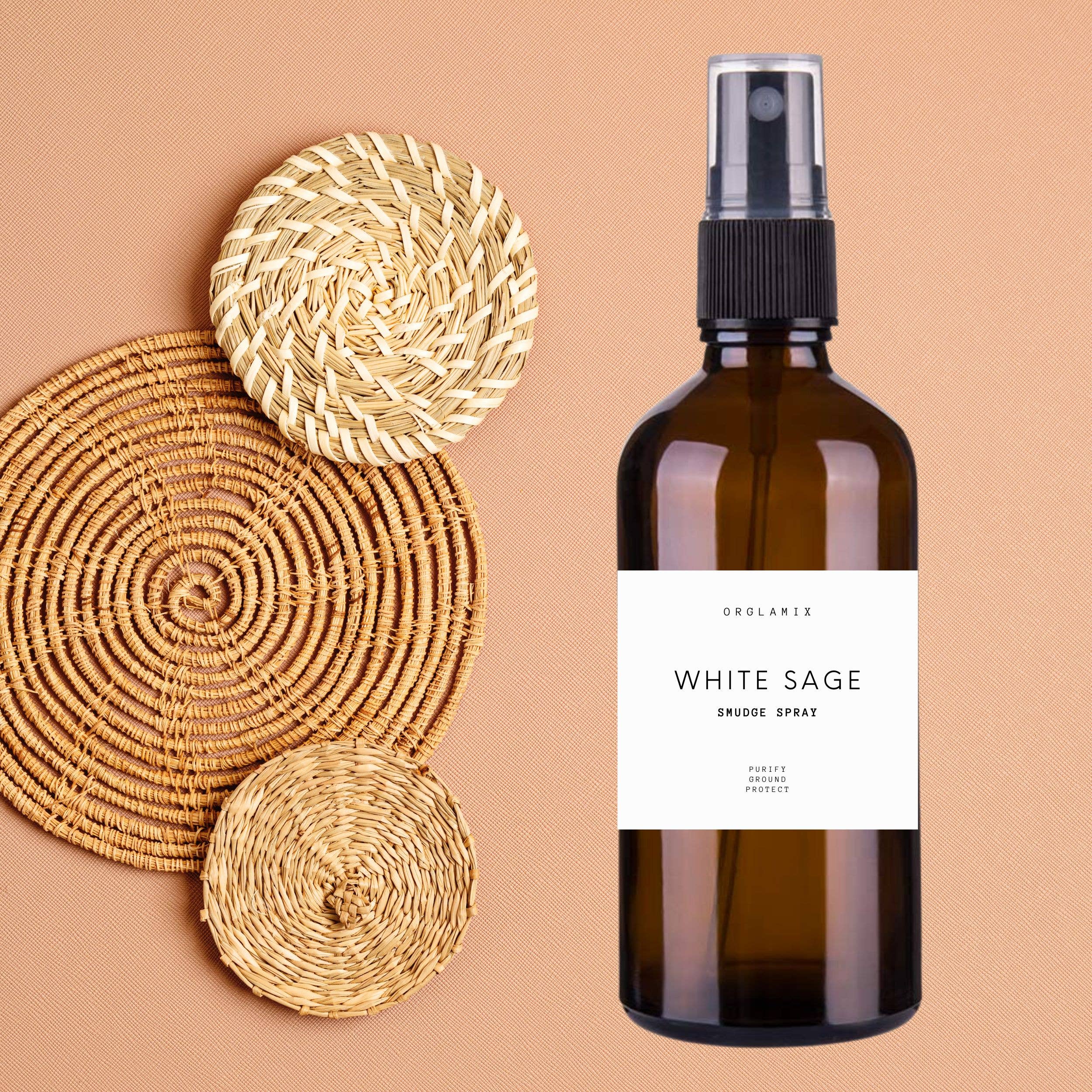 White Sage Smudge Spray | Clear Crystals, Space, Objects