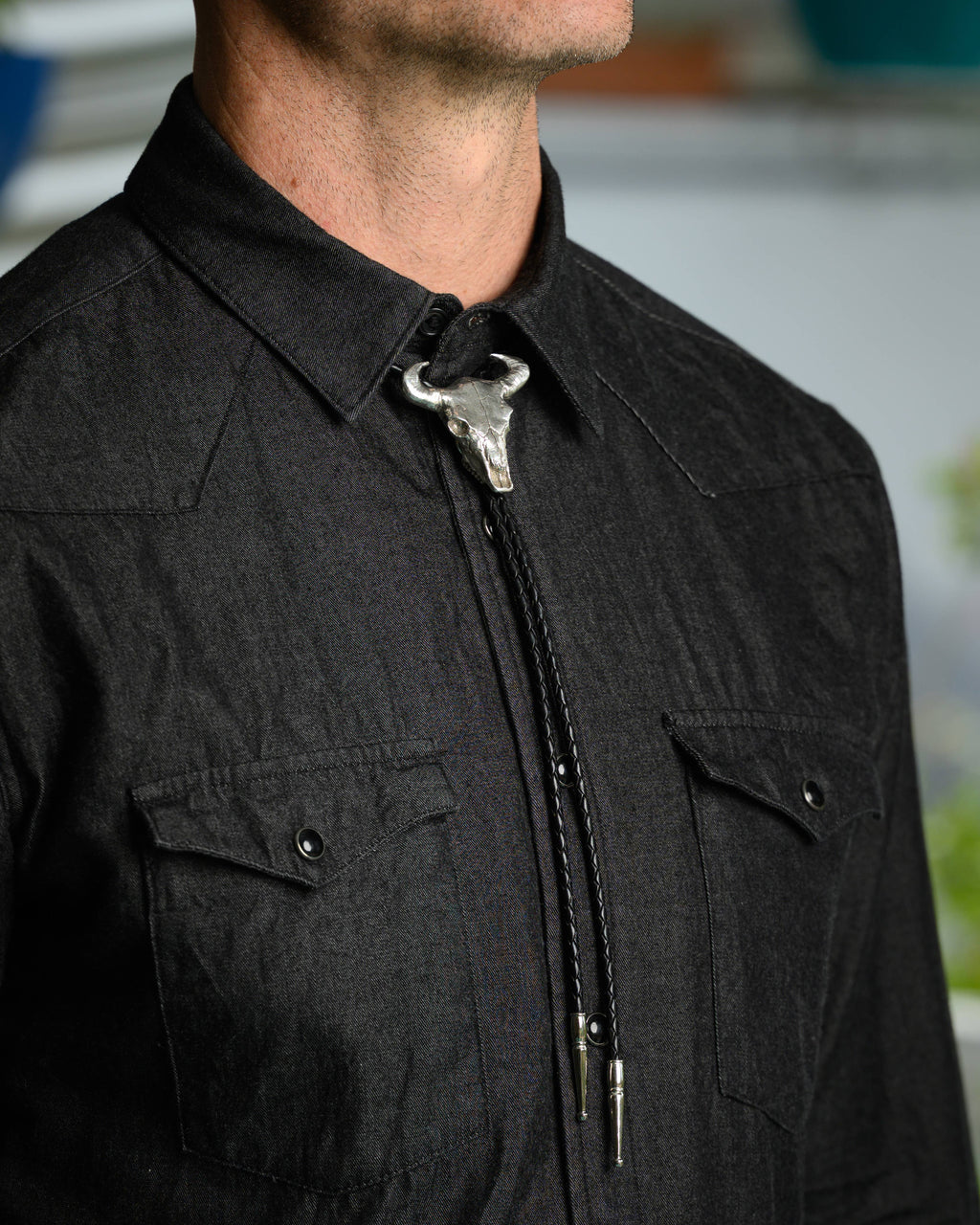 Bull Skull Bolo Tie