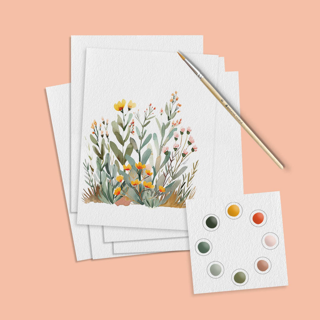 Watercolor Mini Postcards: Desert Blooms