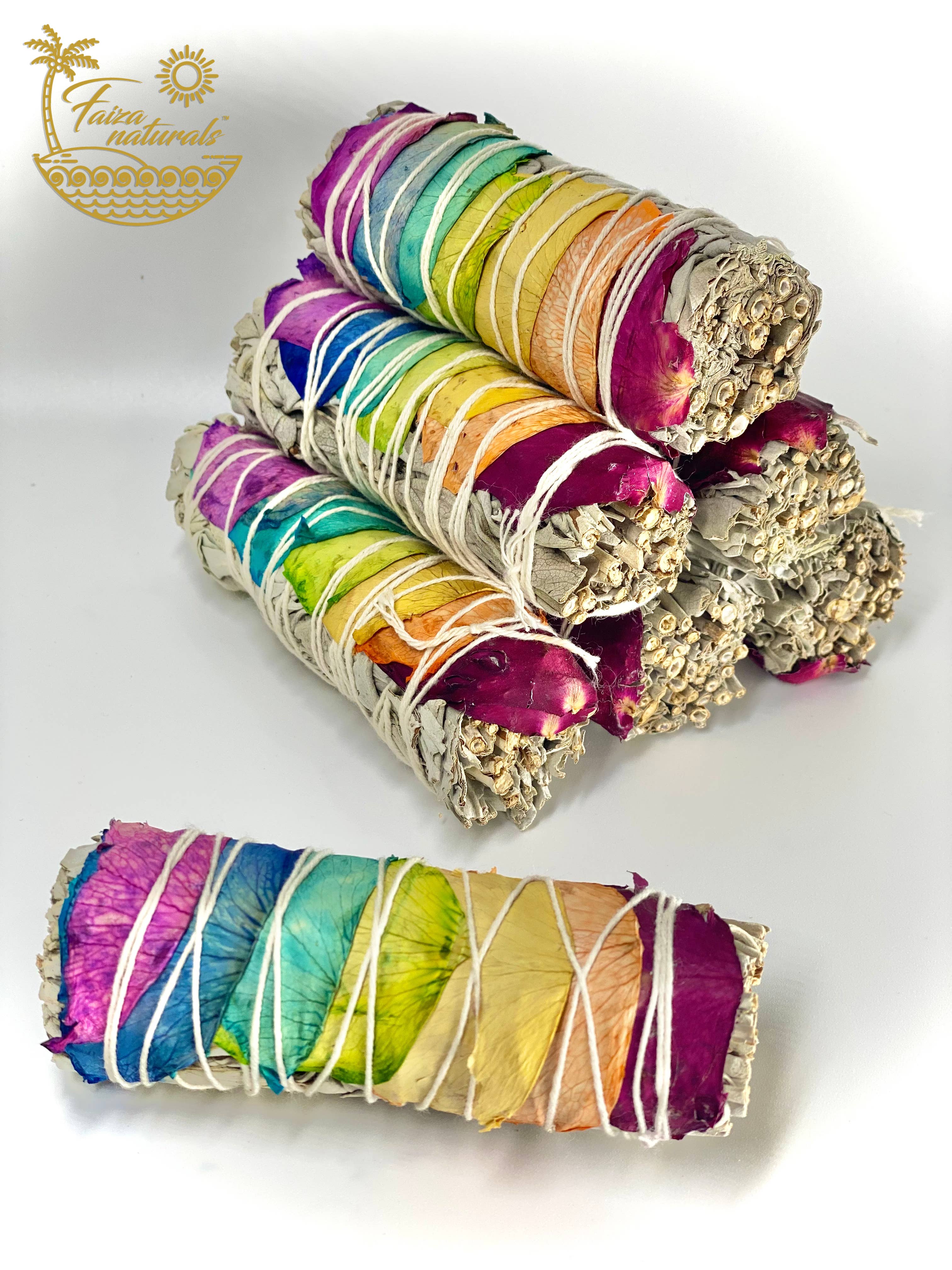 7 Chakra Rose White Sage Bundles