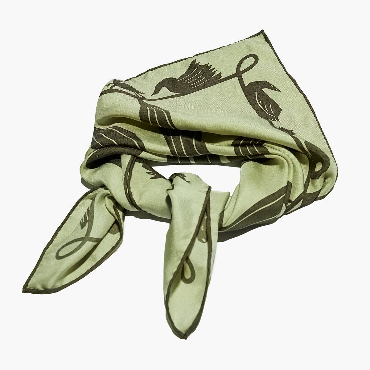 Familiar 100% Silk Scarf Bandana Hand Printed with Animals