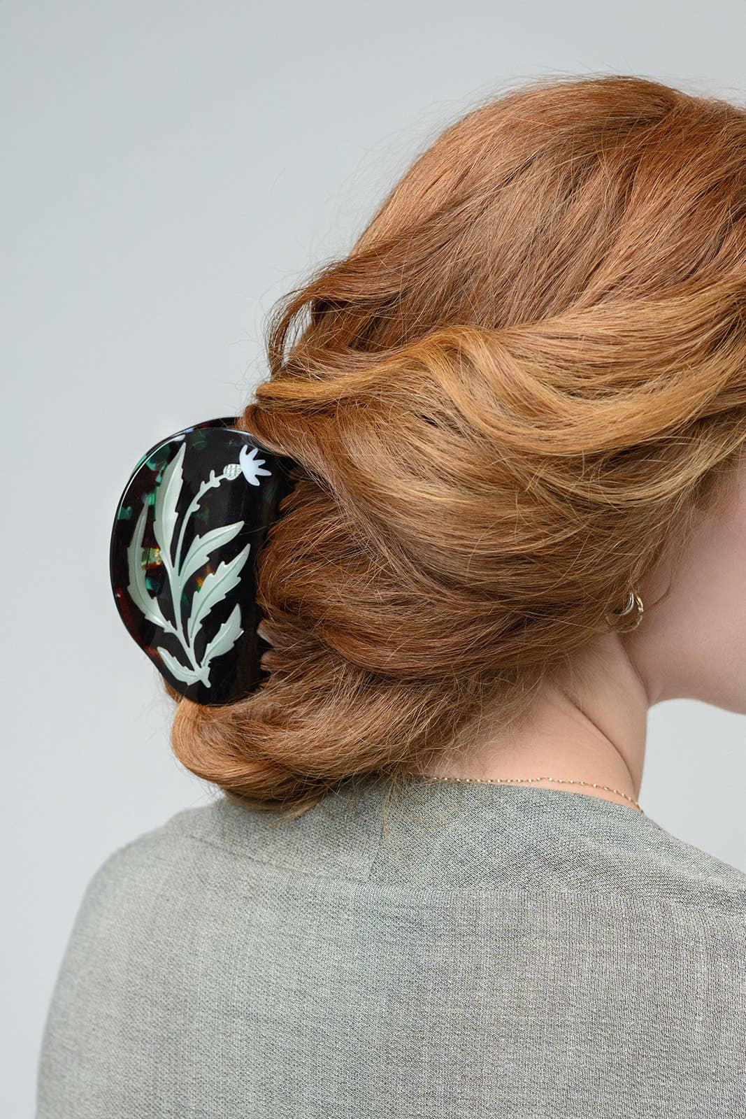Vervain Deep Claw - Purple Flower Garden Hair Clip