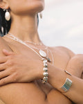 Dineh - Medium Navajo Pearl Coin Bracelet
